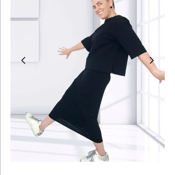 Black Pants The Tube Long skirt US size Small NWT - Picture 3 of 13